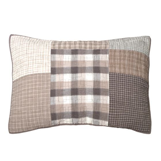 Donna Sharp Smoky Square Farmhouse Primitive Quilted Collection Sham