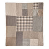 Donna Sharp Smoky Square Farmhouse Primitive Quilted Collection Throw