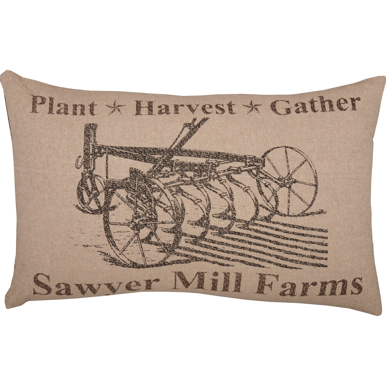 Sawyer Mill Charcoal Plow Pillow 14x22