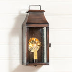Valley Forge Outdoor Wall Light in Solid Antique Copper - 1 Light