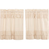 Simple Life Flax Natural Ruffled Tier Set of 2 L36xW36