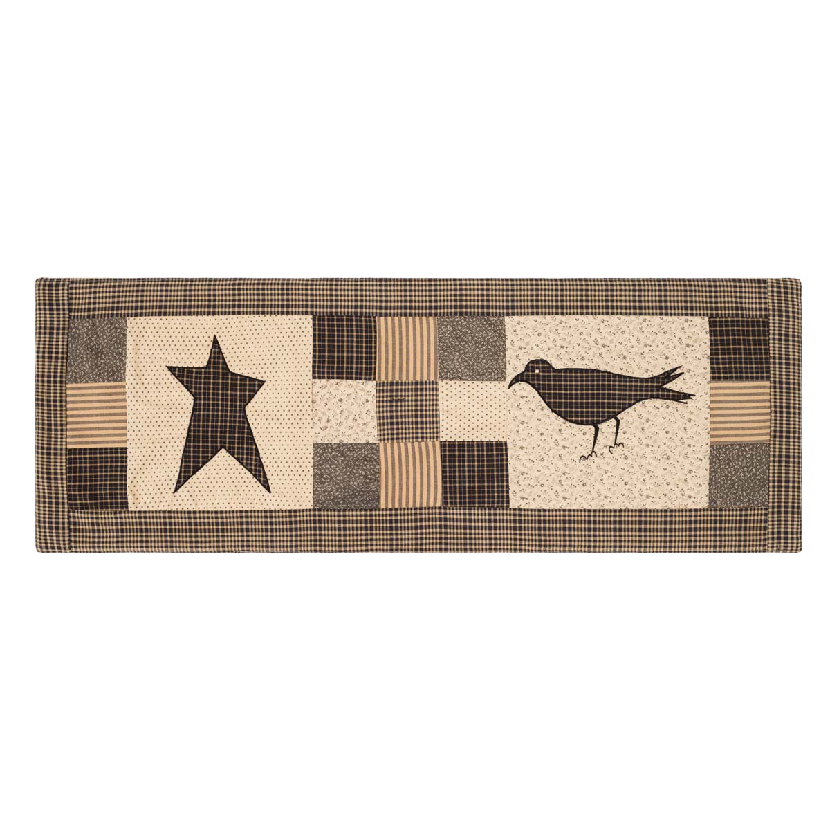 Kettle Grove Runner Crow and Star 13x36
