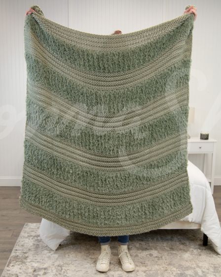 Plush Knit Throw ~ Sage