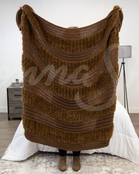 Plush Knit Throw ~ Tobacco