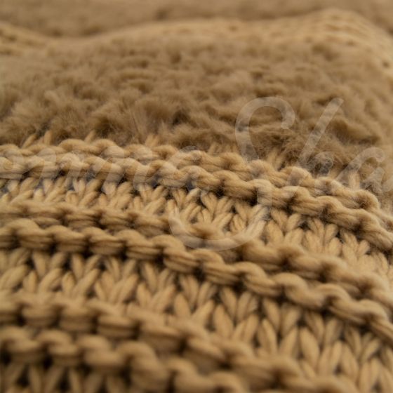 Plush Knit Throw ~ Camel