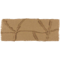 Burlap Natural Reverse Seam Patch Runner 13x36