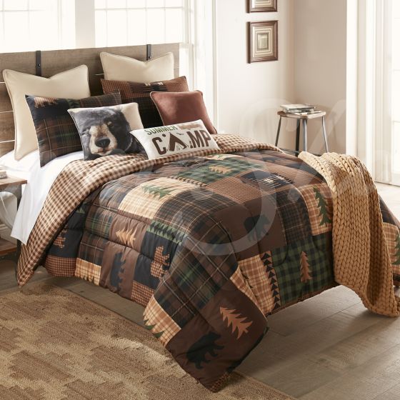 Brown Bear Cabin Comforter Collection