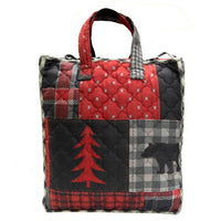 Donna Sharp Red Forest Cabin Rustic Lodge Quilted Collection Tote