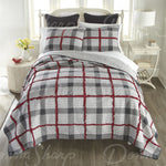 This bedding set includes one quilt and two shams.