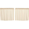 Tobacco Cloth Natural Tier Fringed Set of 2 L24xW36