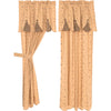 Maisie Short Panel Attached Scalloped Layered Valance Set of 2 63x36